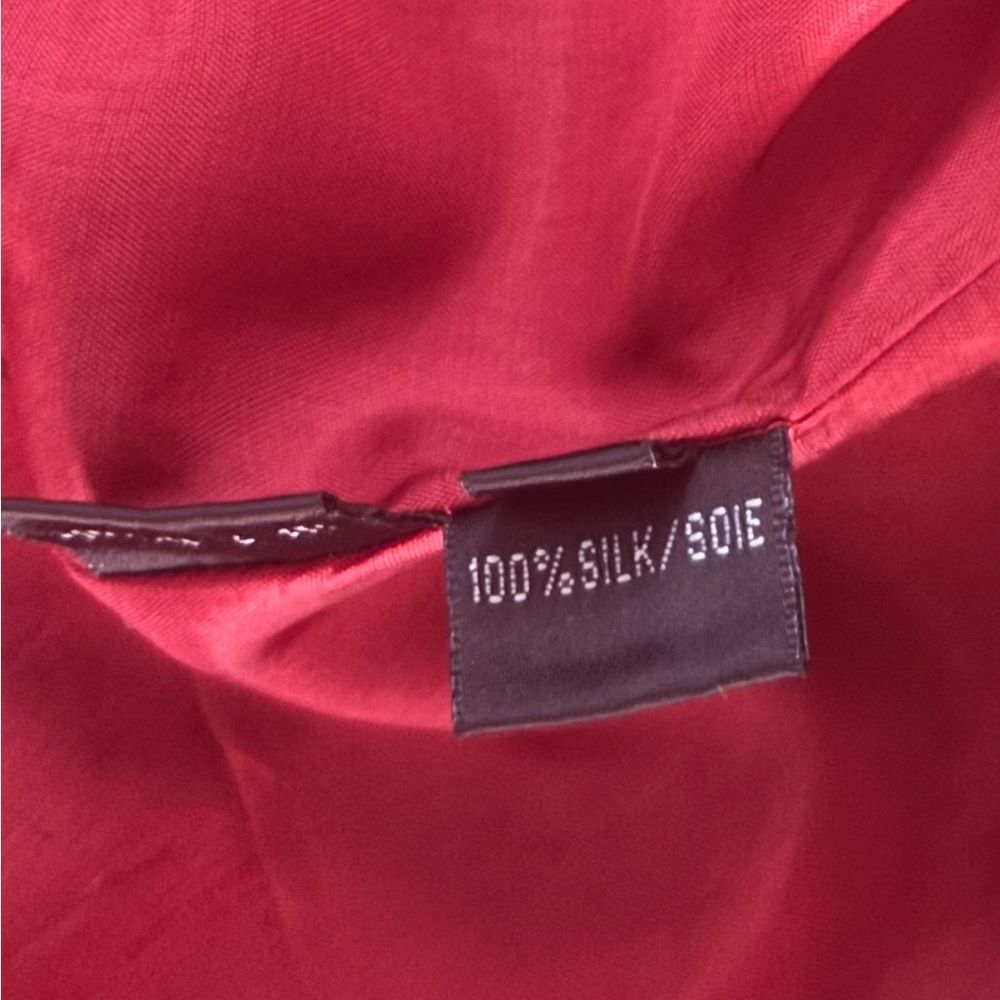 Lafayette 148 New York Deep Red Silk Blazer - Picture 10 of 11